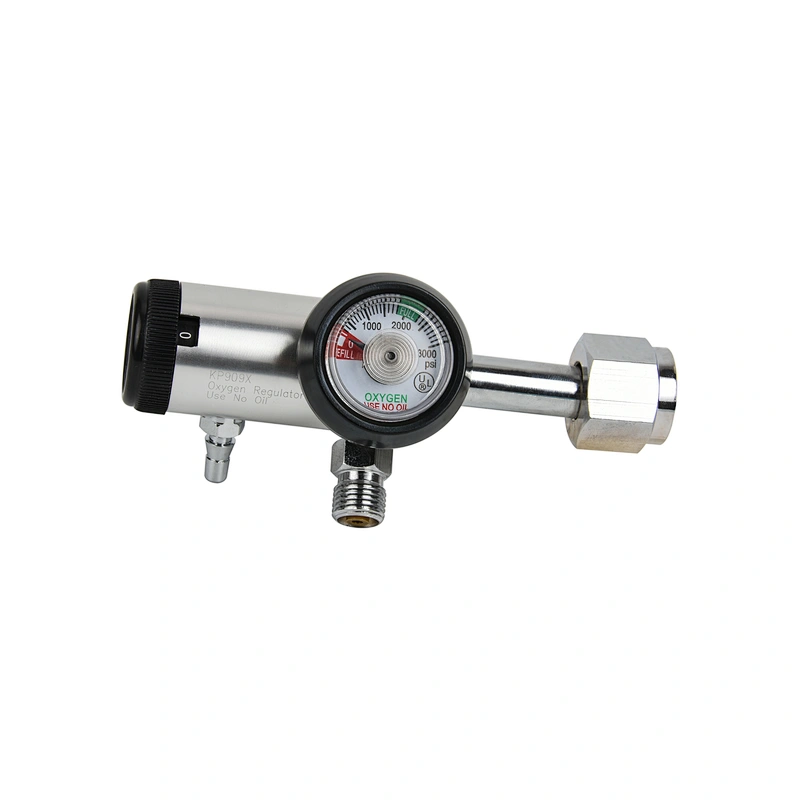 Medical Grade CGA 540 Oxygen Pressure Regulator With DISS or BARB Outlet
