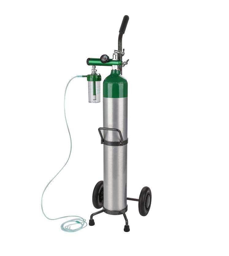 Single cylinder D/E oxygen cylinder car
