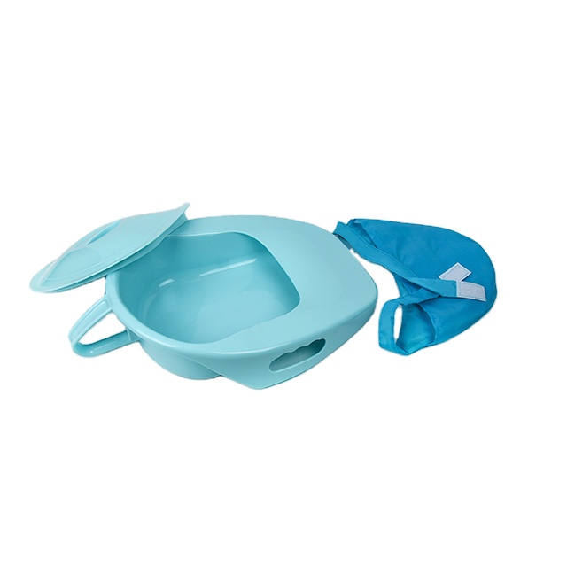 Home and hospital reusable plastic bed pan with cover for Patient