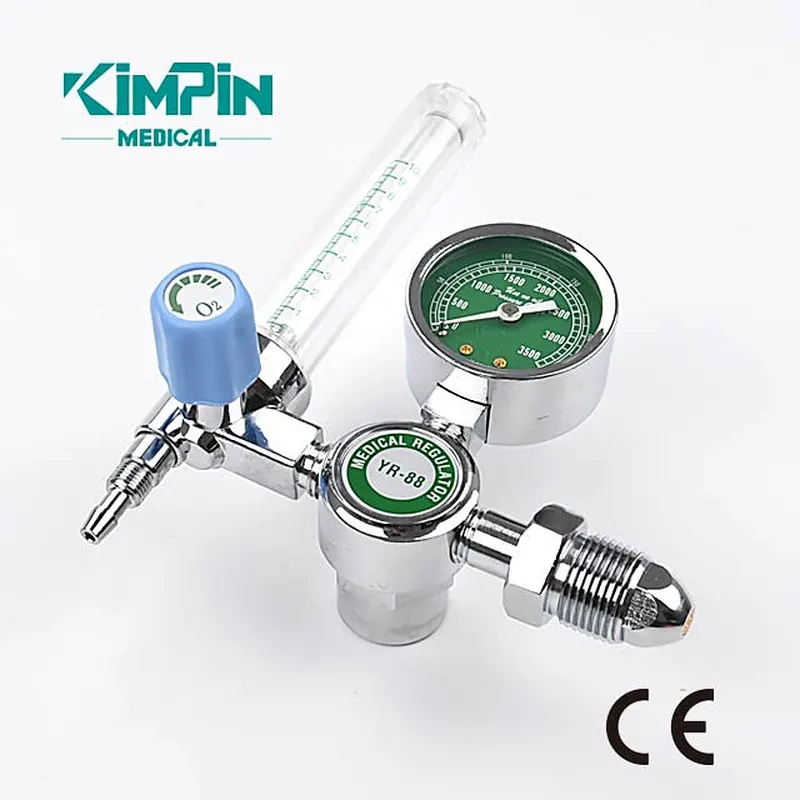Hospital medical regulator with flowmeter and humidifier for gas cylinder