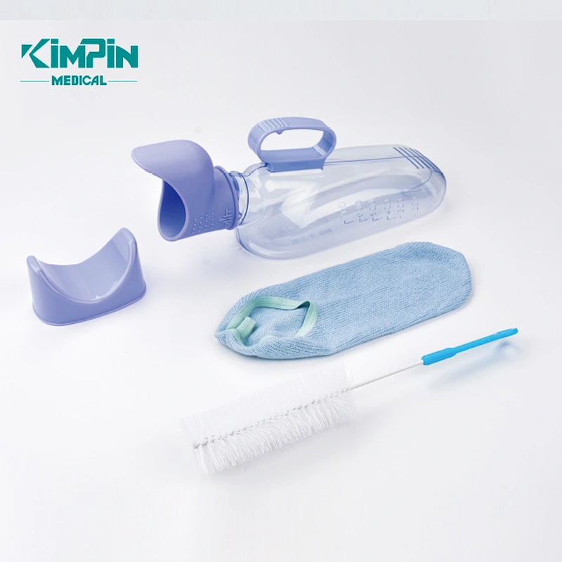 Portable Plastic use Female Urinal Bottle,Spill Proof Women Urine Container Funnel 700ml
