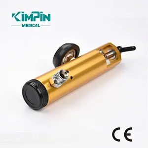 Medline Mini Oxygen Regulator, Latex Free, 0-15 Liters per Minute, 870 CGA Connection, Brass Sleeve