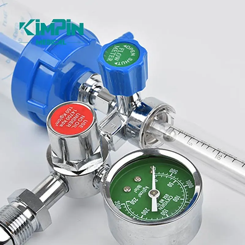 YR-86 Factory Direct Economical CGA540 Female Oxygen Medical Regulator Inhaler With Buoy Type Flowmeter