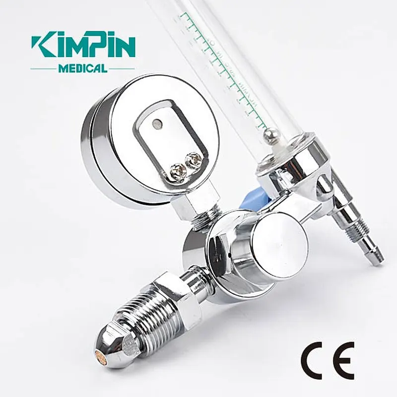 Hospital medical regulator with flowmeter and humidifier for gas cylinder