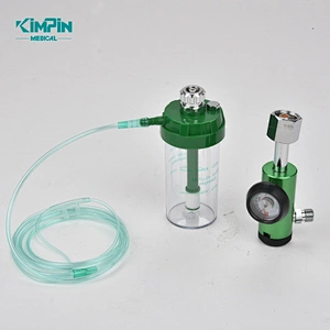 Medline Mini Oxygen Regulator With Bottle CE certificate 0-15 Liters per Minute,  CGA540 Connection