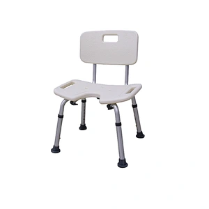 Adjustable Portable Bath Stool Tub Bench with Safety Seat, Removable Back and Arms, Medical Shower Chair for Elderly, Disabled, White