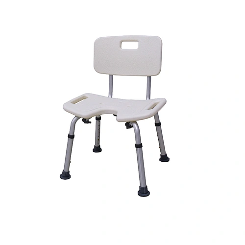 Adjustable Portable Bath Stool Tub Bench with Safety Seat, Removable Back and Arms, Medical Shower Chair for Elderly, Disabled, White