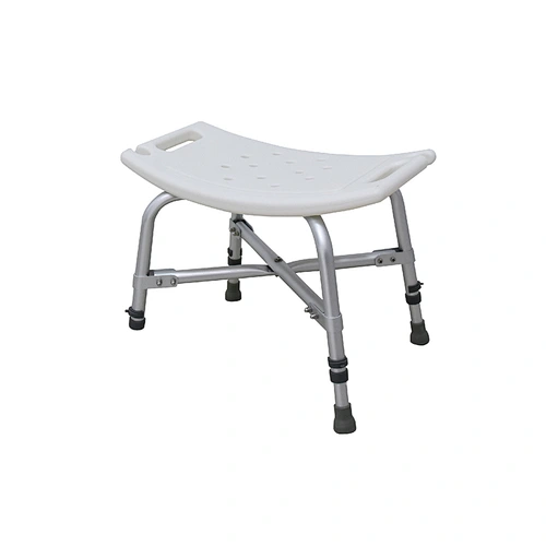 Folding adjustable height bath shower chair for senior adult shower
