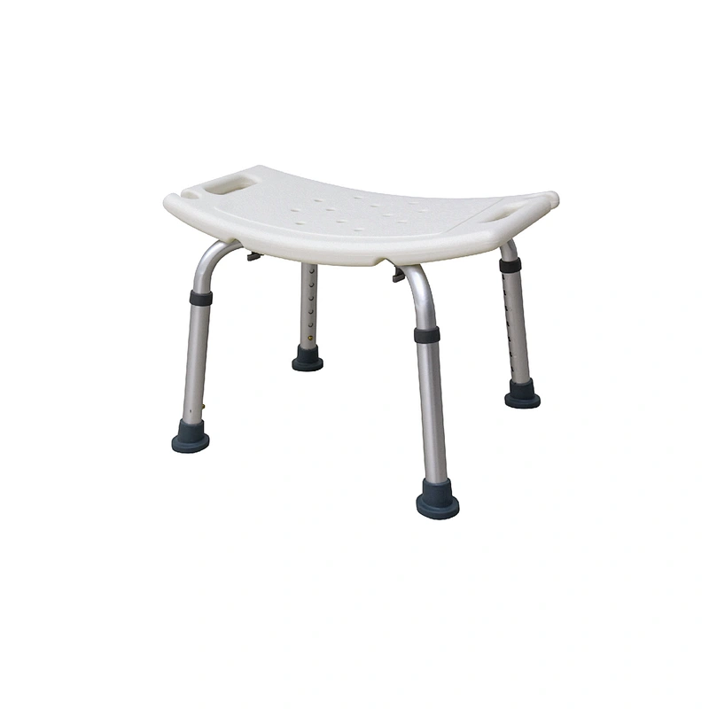 Adjustable Aluminium Bath/Shower Chair without Back Independent Bathing for Elderly, Disabled, Handicap, Easy to Assemble, Aluminium Frame
