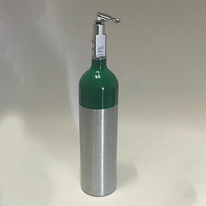 150 Bar Oxygen gas aluminum cylinder for Medical 1.4L