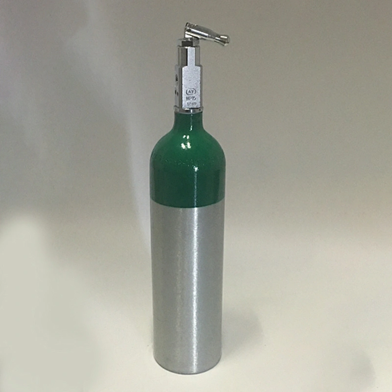 150 Bar Oxygen gas aluminum cylinder for Medical 1.4L