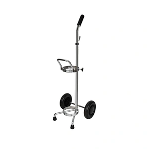 Medical Service Single Oxygen Bottle Cart Made by Stainless Steel