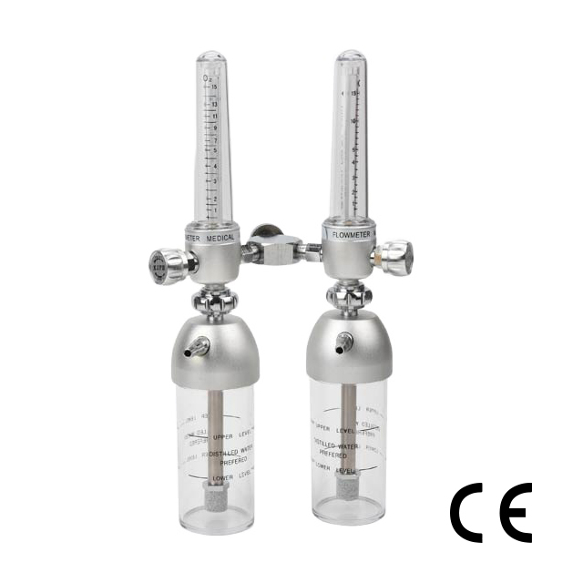 Double Oxygen Humidifier Inhaler With Plastic Medical Inhaler