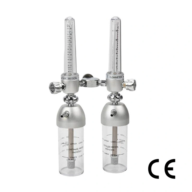 Double Oxygen Humidifier Inhaler With Plastic Medical Inhaler