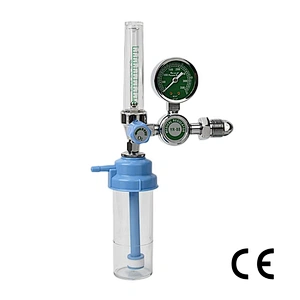 Hospital medical regulator with flowmeter and humidifier for gas cylinder