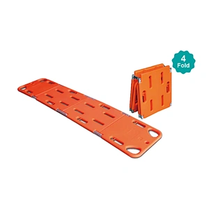 Foldable plastic spine board Folding water rescue back board 4 folds type