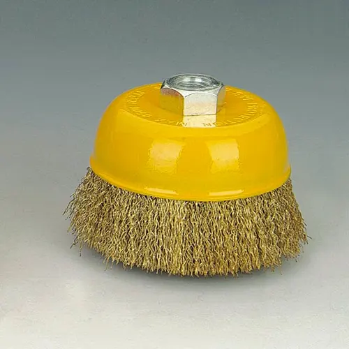 Abrasive Crimped Brass Coated Steel Wire Bowl Cup Brush