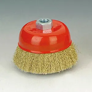 Abrasive Crimped Brass Coated Steel Wire Bowl Cup Brush