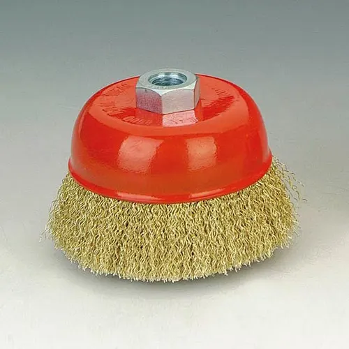 Abrasive Crimped Brass Coated Steel Wire Bowl Cup Brush