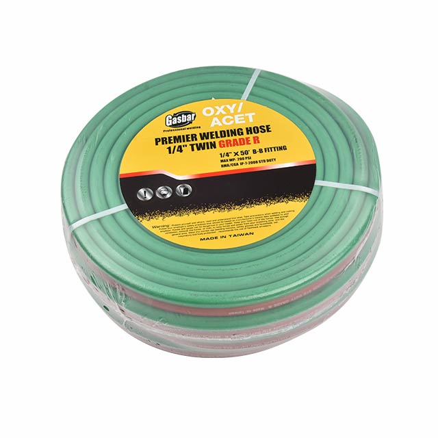 Flexible Grade R 50 feet 6.3X13.3mm 9/16  Rubber Twin Gas Welding Hose