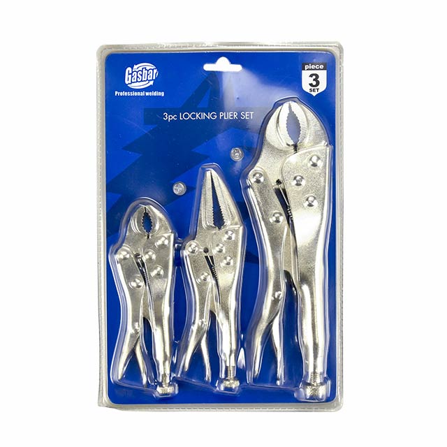 3-Piece Curved Jaw Locking Pliers Set