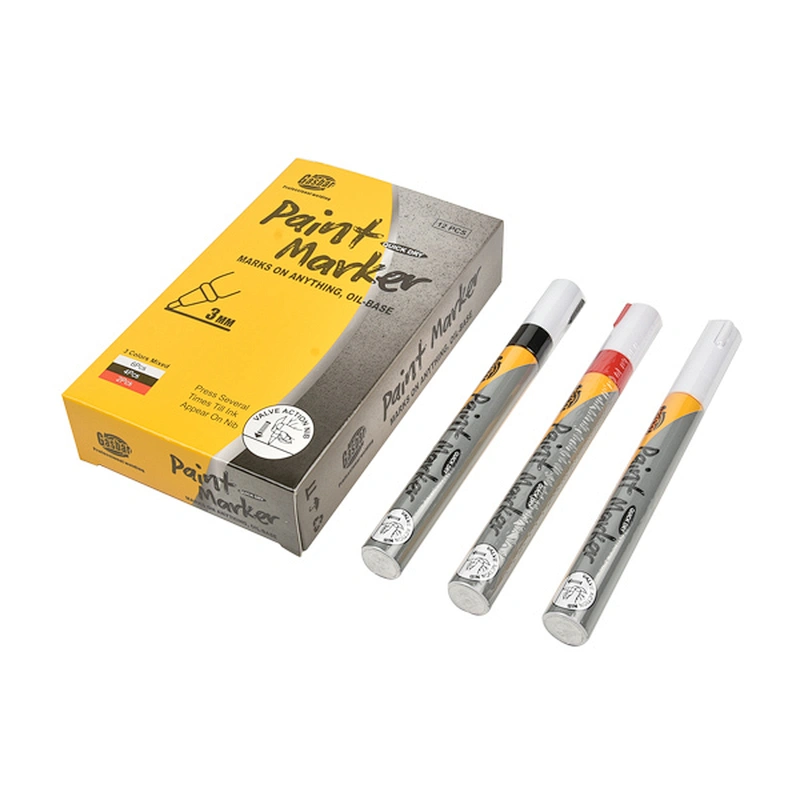 MIXED Paint Marker Pens-Permanent Oil Based Paint Markers, Medium Tip, Quick Dry and Waterpro of Assorted Paint Marker for Rock, Wood, Fabric, Plastic, Canvas, Glass, Mugs, Canvas, Glass.