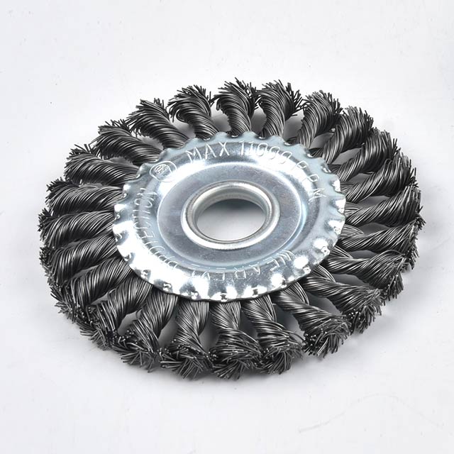 Durable brass crimped wire cup brushes Industrial stainless steel wire knot wheel weeding brush