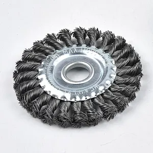 Durable brass crimped wire cup brushes Industrial stainless steel wire knot wheel weeding brush