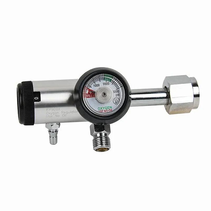Medical Grade CGA 540 Oxygen Pressure Regulator With DISS or BARB Outlet