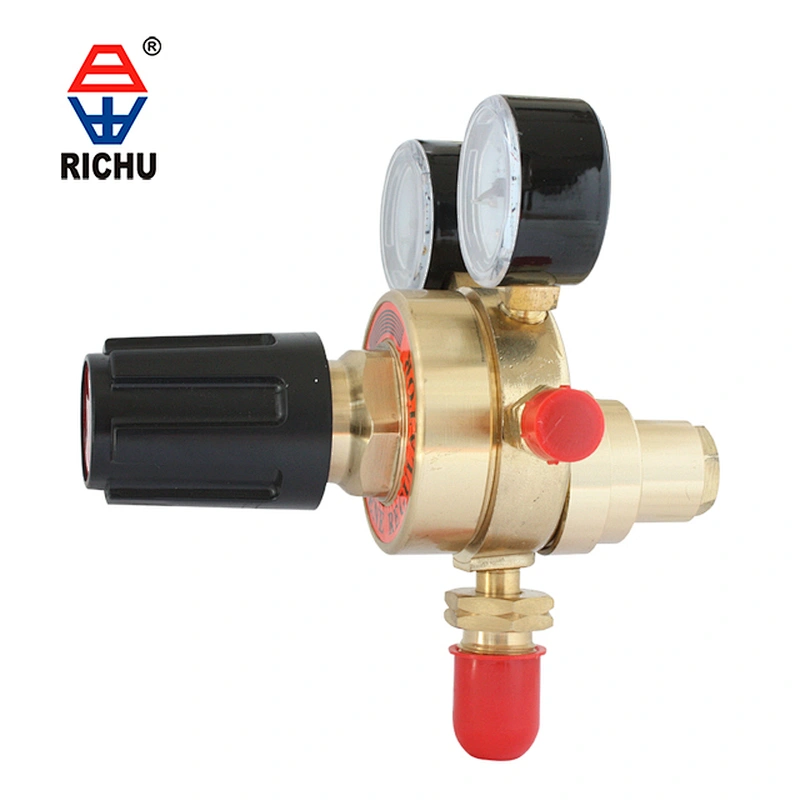 Professional Double Stage Acetylene Regulator With 2 Gauges