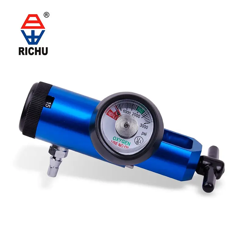 Medical CGA540 Oxygen Regulator With Flow gauge  Used Cylinder For Hospital