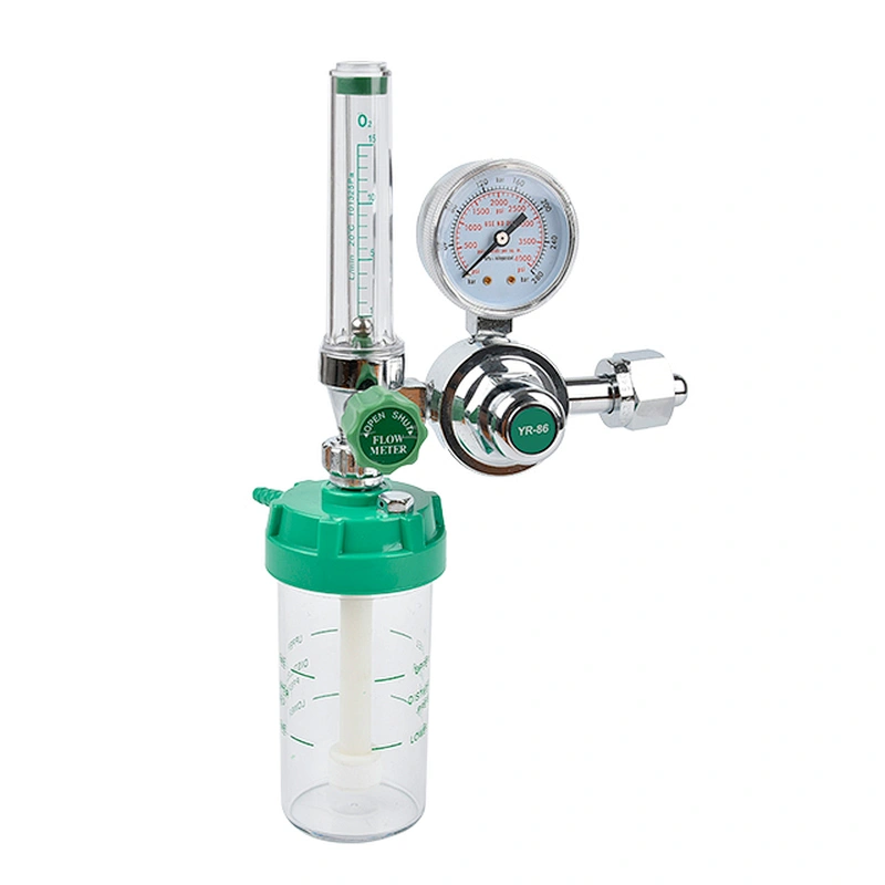 YR-86 Piston Type CGA 540 Hospital Medical Oxygen Regulator with Humidification Bottle Side Entry