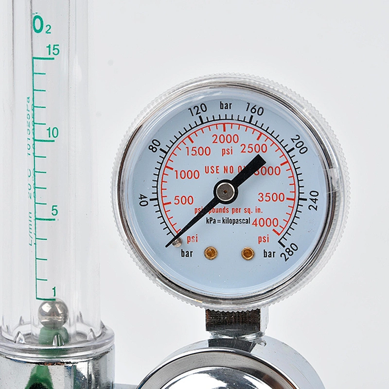 Diaphragm type CGA 540 Hospital Medical Oxygen Regulator With Humidification Bottle Side Entry