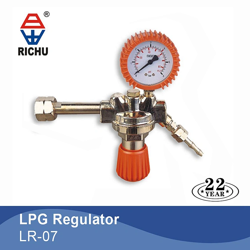 Italy Type Full Brass Pressure Reducers Regulator With CE For Use With Industrial Gases 07 Series