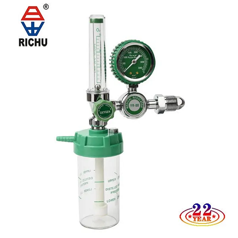 YR-86 Piston Type CGA 540 Hospital Medical Oxygen Regulator with Humidification Bottle Side Entry
