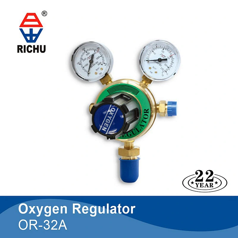 Professional Double Stage Acetylene Regulator With 2 Gauges