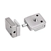 Commercial street shop glass door bolt lock swing double glass screen keyless lock