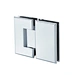 Brass Glass Screen Shower Room Door Clamp Glass to Glass 180 Degree Hinge