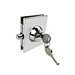 swinging glass door lock