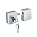 Frameless glass door lock