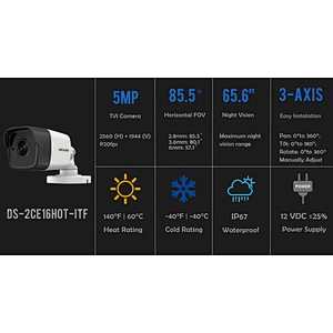 HITOSINO OEM Turbo HD TVI 2CE16H0T-ITF 5MP Exterieur de Seguridad Vigilancia Beveiligings Home CCTV Camara