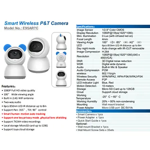 Hitosino HD night vision surveillance wireless home security wifi dome cctv camera baby monitors children kids care ptz cameras