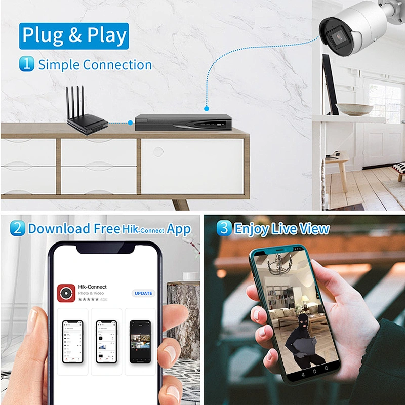 Hitosion 4K Fixed Mini Bullet Network IP CCTV Camera hs2cd2086g2i Nachtsicht Kamera