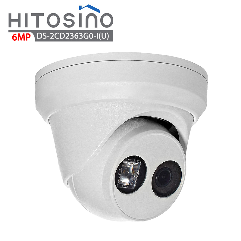 Hitosino Original 2CD2363G0-I(U) 6 MP IR Cut Filter Switch Fixed Turret Gate Full HD IP Security Indoor Network Camera