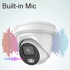 HITOSINO 4MP HD H264 H.265 Outdoor POE Full Color Night Vision WDR Built-in MIC Turret Network IP Camera