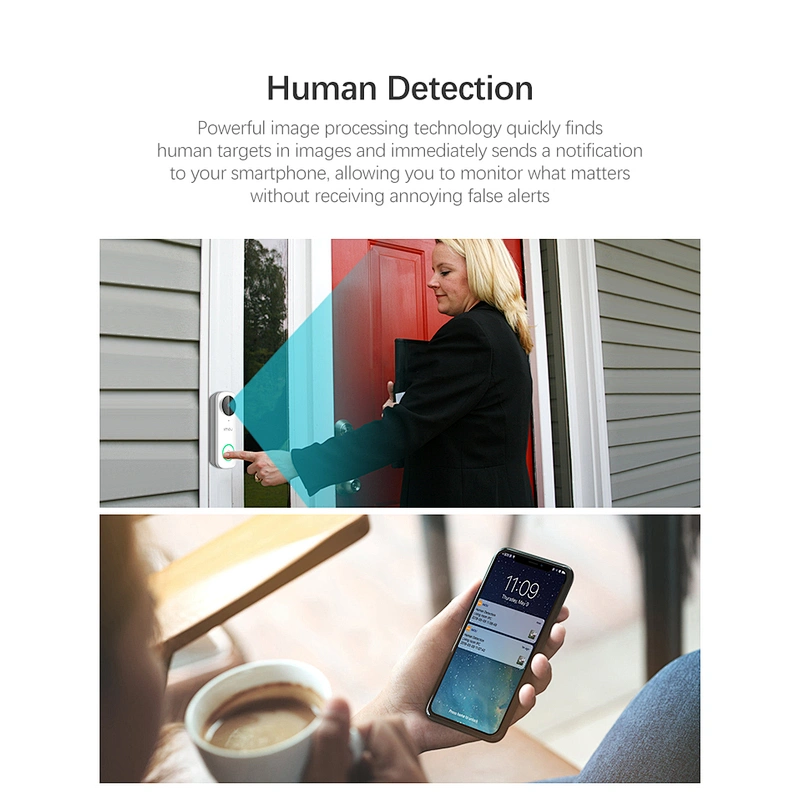 HITOSINO IMOU 2K QHD Wireless Wifi Two-way Talk Video Door Bell Camera Smart Home Video Doorbell
