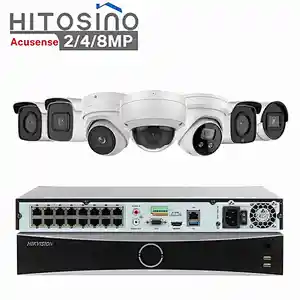 HK 16 channel POE Plug & Play Video Recorder NVR Visions Mini Dome Turret 4k Surveillance Security CCTV Camera Kit