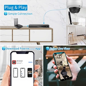 Hitosion DarkFighter HS-2CD2186G2-I(SU) 8 MP 4K Fixed Dome Network Camera Built-in microphone