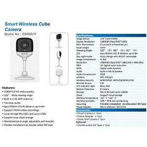 Tuya Solution Indoor 1080P Full HD video Smart Wireless WiFi Cube Home Security Surveillance System Mini IP Smartlife  Camera