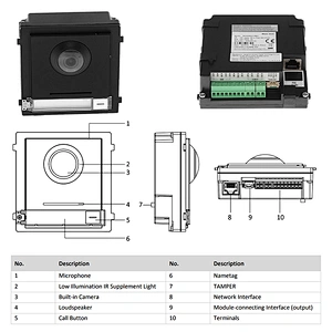 Hitosino HD 2MP POE Smart Security Video Intercom Module Door Station HD dS-KD8003-IME1 ds-kd8003 Doorbell Door Phone